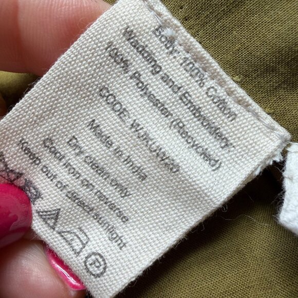 Toast Hand Embroidered Abstract Gilet Vest Womens Size XL Artisan Cotton Muslin - Picture 13 of 15